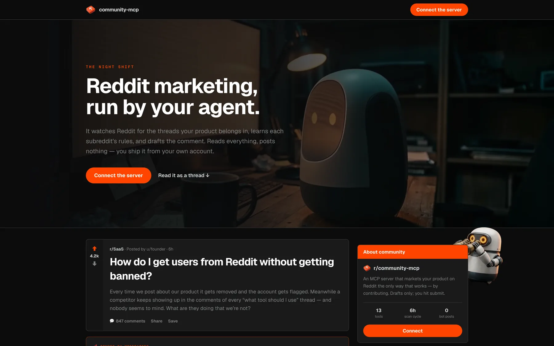 Community landing page
