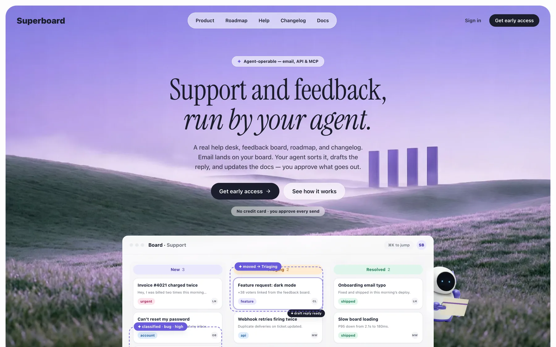 Superboard landing page