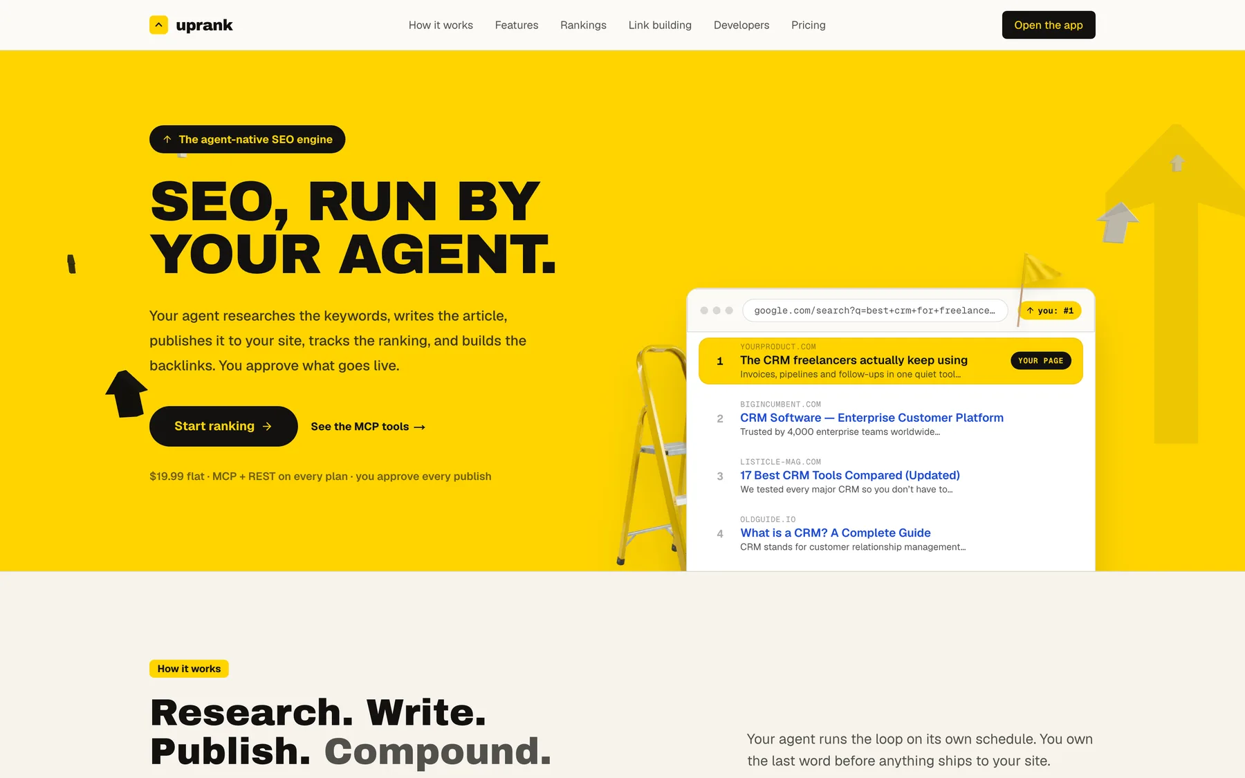 Uprank landing page